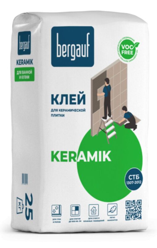 Клей для керамической плитки Bergauf Keramik 25 кг