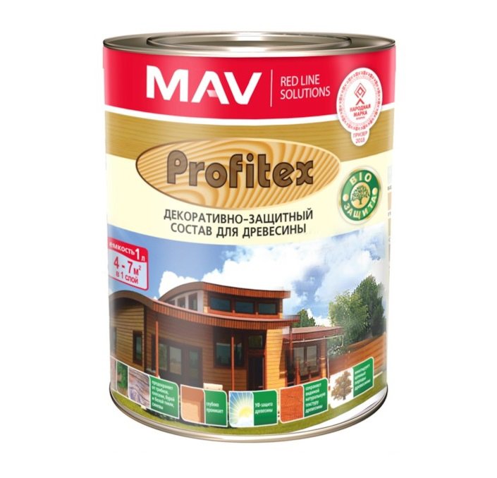 Состав PROFITEX декоративно-защитный для древесины, морёный дуб