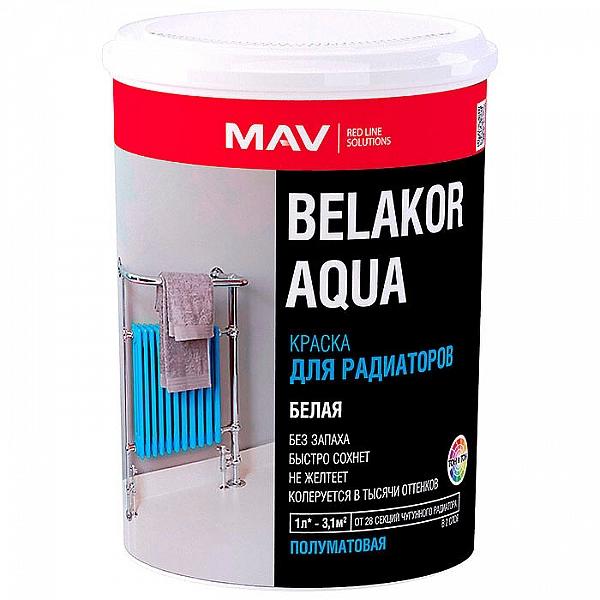 Краска MAV Belakor Aqua для радиаторов (белый полуматовый)