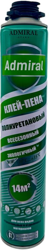 Клей-пена монтажная ADMIRAL полиуретановая 800 мл