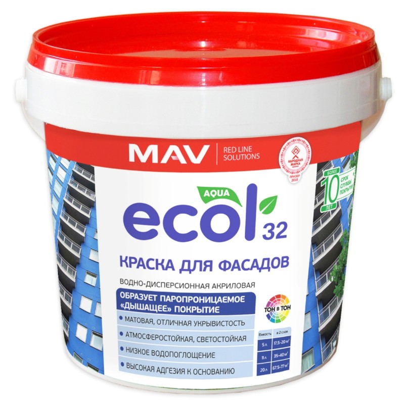 Краска ECOL 32 для фасадов