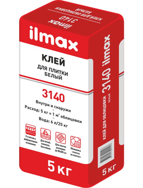 ilmax 3140 Клей для плитки белый 5 кг