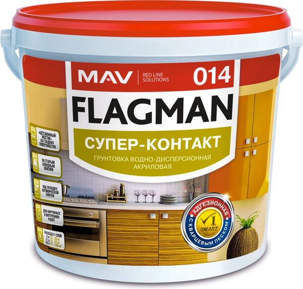 Грунтовка FLAGMAN 014 супер-контакт (ВД-АК-014) белая
