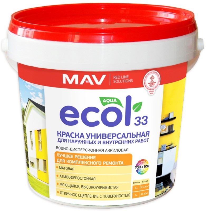 Краска ECOL 33 универсальная
