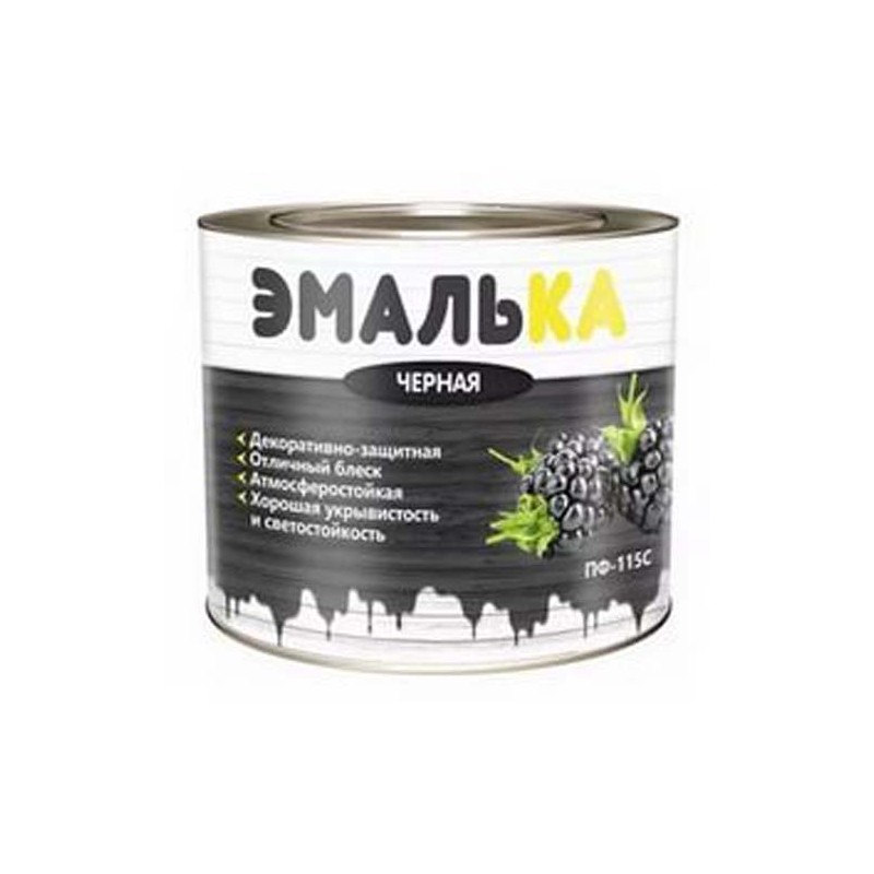 Эмаль ПФ-115 С ЭМАЛЬКА чёрная