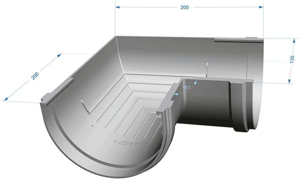 Угловой элемент 90° DOCKE PREMIUM D-120