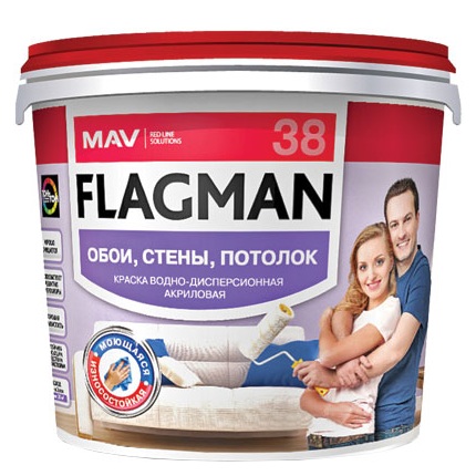 Краска FLAGMAN 38 обои стены потолок