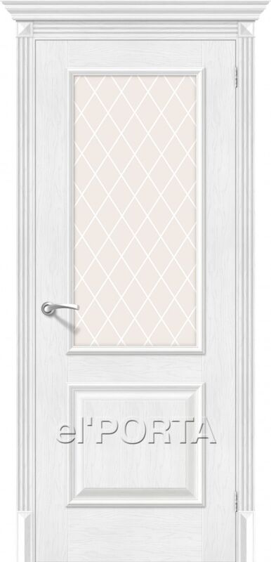 Дверь межкомнатная ЭКО КЛАССИКО-13 (NEW) ROYAL OAK WHITE CRYSTAL 200*80