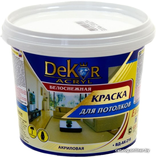 Краска "DEKOR" для потолков