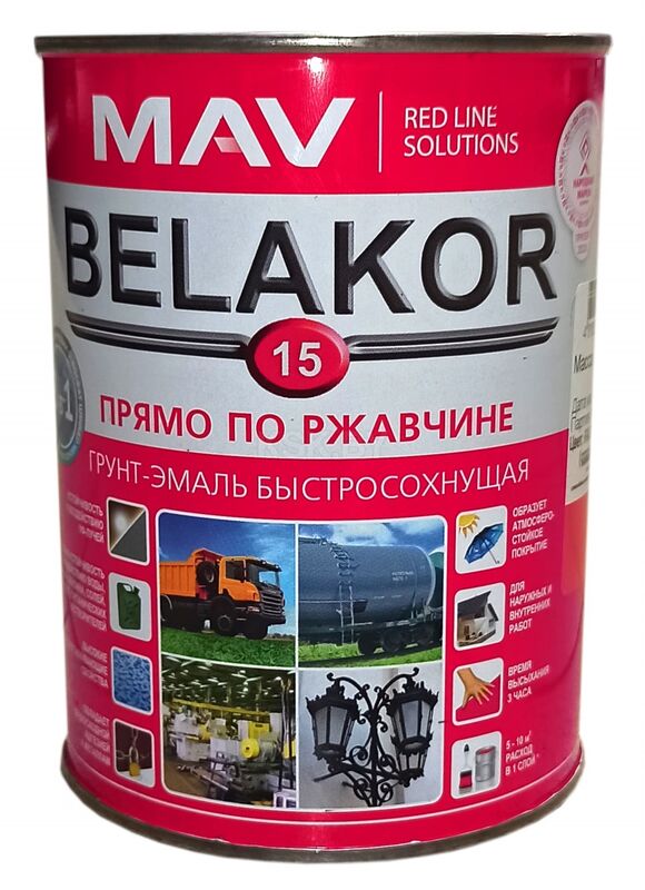 Грунт-эмаль прямо по ржавчине Belakor 15